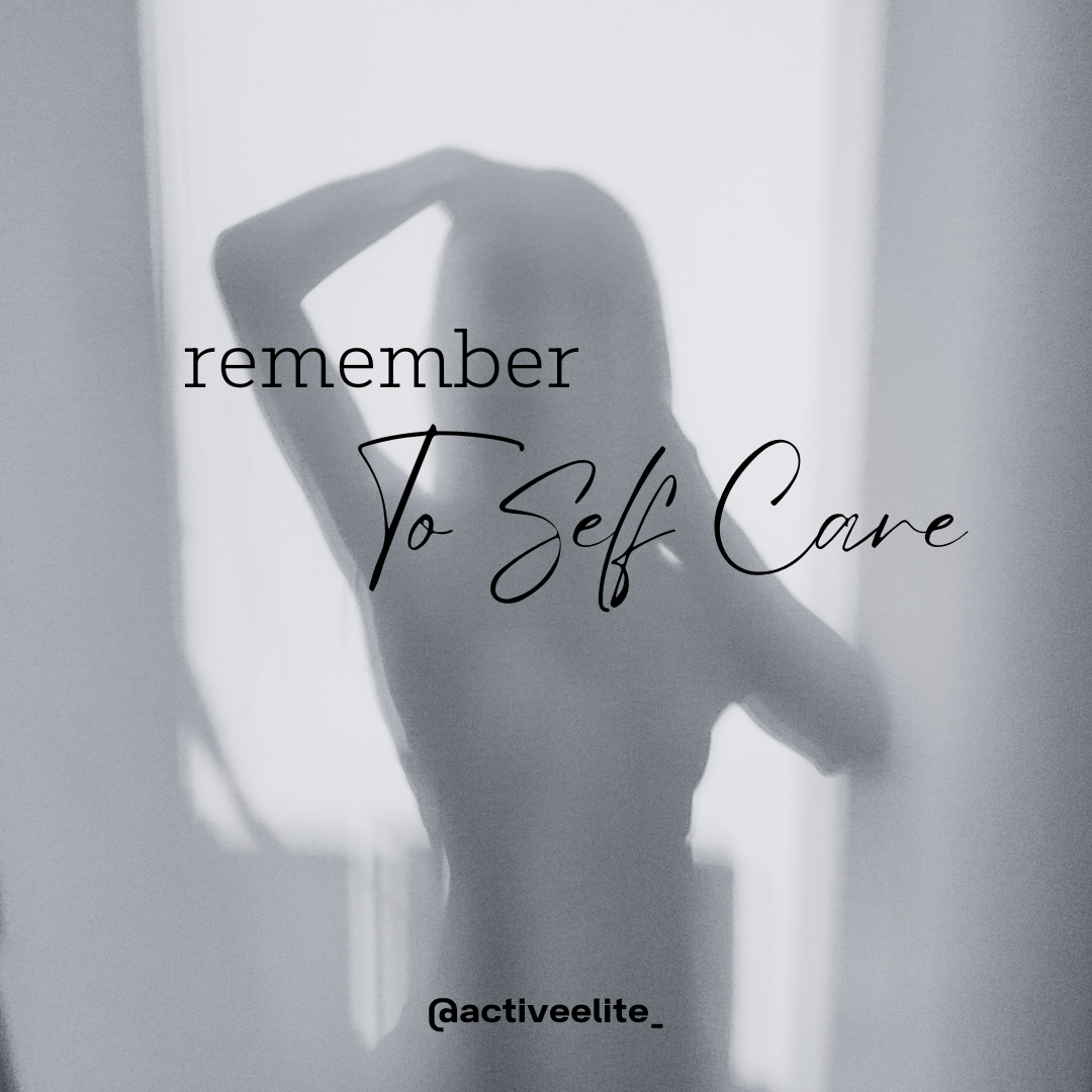 A minimalist image with the words "Remember to Self Care" next to a silhouette, encouraging self-care and mental well-being.