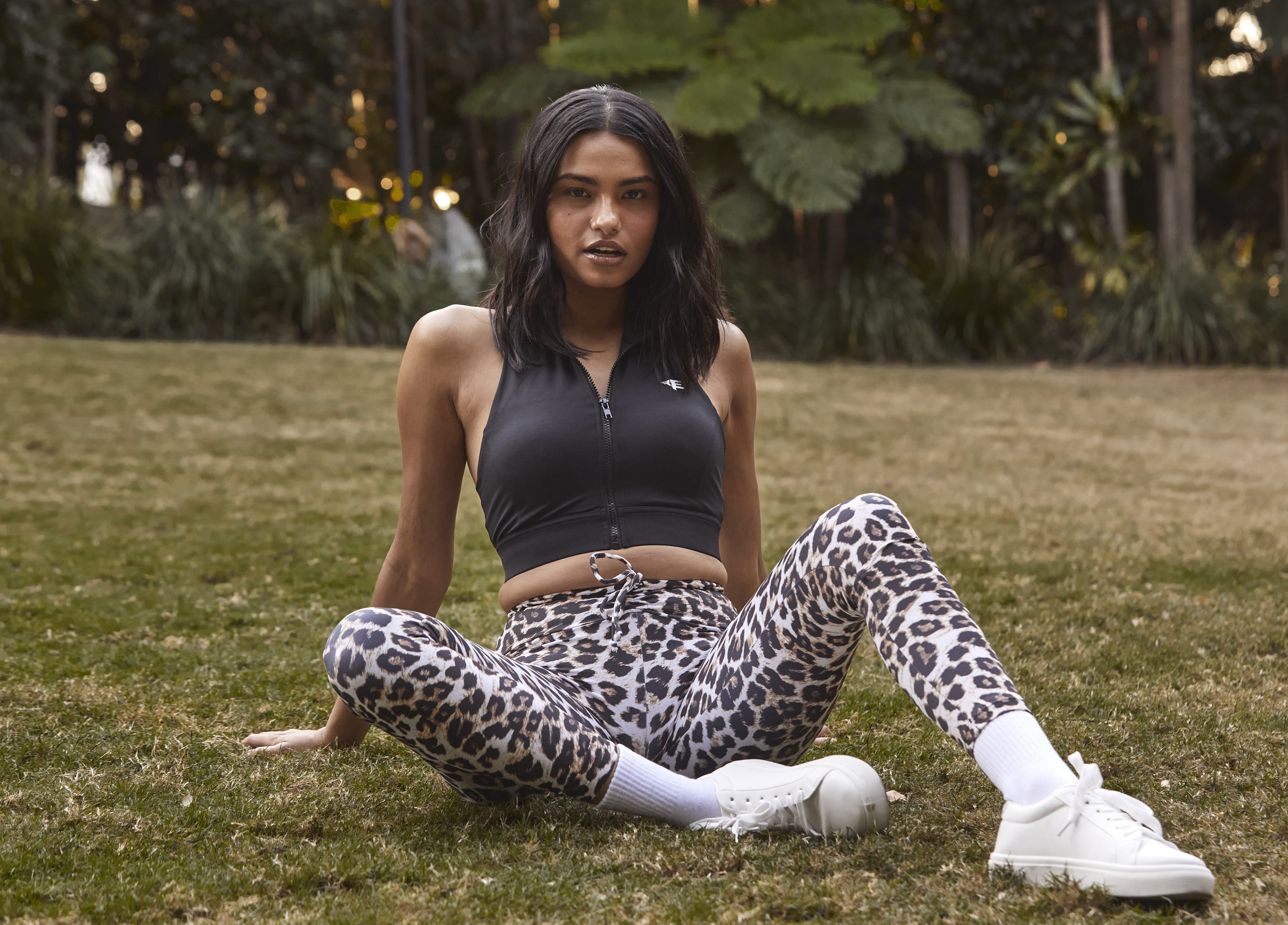 Leopard Print Wide Waistband Sports Leggings | Fitness wear outfits, Leopard  print leggings, Active wear for women
