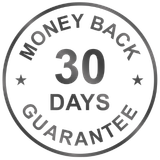 Money back guarantee stamp with '30 days' text