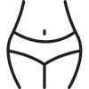black silhouette of the female body  