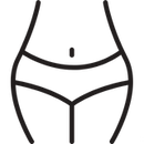 black silhouette of the female body  